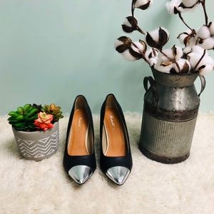 Modesta | Women's Elisa High Heels | Black & Silver | Size 8.5